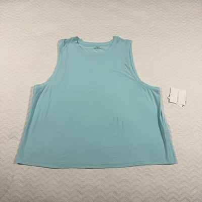 Camiseta sin mangas Beyond Yoga azul claro talla 1X para mujer hecha en EE. UU. NUEVA CON ETIQUETAS Foto 1 de 4