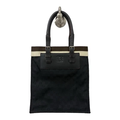 Bolso de Mano LOEWE Negro Jacquard Cuero Estructurado | Usado Lujo Foto 1 de 4