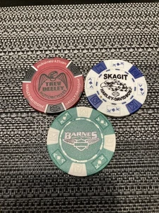 (3) Lotto chip poker moto Harley Davidson unici senza fiches duplicate Canada - Foto 1 di 2