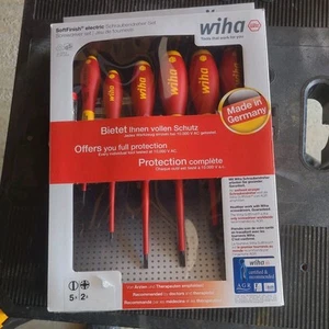 Wiha SoftFinish Electric Mixed 1000v VDE Screwdriver Set 7 Pack - Picture 1 of 3