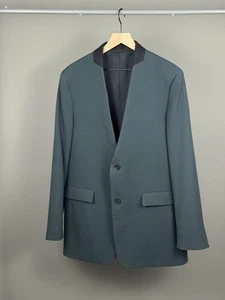 ¡NUEVO CON ETIQUETAS! $4000 Increíble Blazer JIL SANDER Negro Sin Cuello Sin Solapa - Imagen 1 de 11