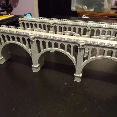 Kato Double Track 30-Inch long Paulins Kill Viaduct Bridge 3D Printed. - Image 1 of 4