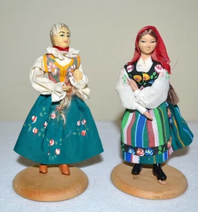 2 Vintage CEPELIA SPOLDZIELNIA PRACY HANDGEFERTIGTE 5" Puppe Polen, Lowiczanka - Bild 1 von 6