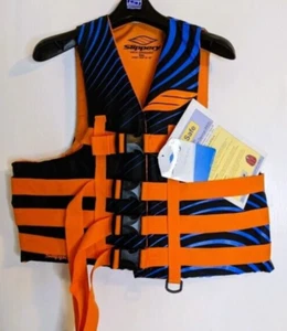 Slippery Hydro S13 Life Vest Watercraft Black Orange Blue Size Super XL NEW - Picture 1 of 8
