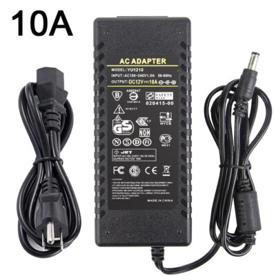 DC 12V Power Supply Driver Transformer 220V to DC12V LED Strip 1A 3A 5A 8A 10A - Image 1 of 4