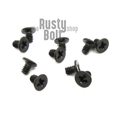 THE RUSTY BOLT SHOP M2 x 3mm, Phillips Wafer Flat Head Screws, Black, Computer, Laptop, Machine