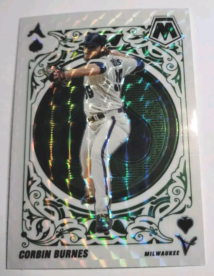 Corbin Burnes 2022 Panini Mosaic Aces Prizm MLB Refractor Card No. A-11 - Image 1 of 2
