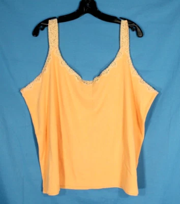 SO BLUE By SIGRID OLSEN Stretch RIBBED KNIT Lace Trim SLEEVELESS Tank Top Sz 3X - Image 1 of 4