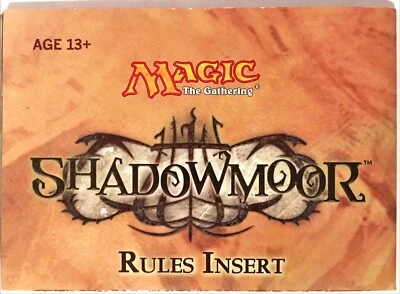 Magic The Gathering - MTG - Shadowmoor - Rule Book Insert - Image 1 of 3