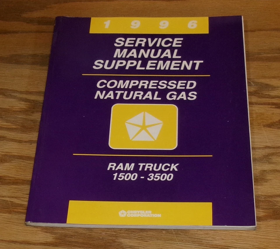 1996 道奇 Ram 1500 2500 3500 压缩天然气服务手册补充品 — 第 1/1 张图片