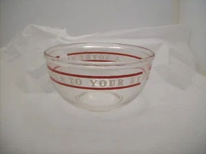 6" X 3.25" GLASS BOWL W/ TOASTS IN 4 DIFFERENT LANGUAGES - SNACK BOWL - Picture 1 of 4