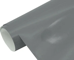 7,2€/m² Autofolie Grau glänzend 1000 x 152 cm anthrazit Klebefolie Car Wrapping - Bild 1 von 1