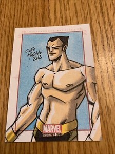 2011/2012 Marvel Bronze Age SketchaFEX Sketch Card 1/1 Namor: Caio Manado.  Nice