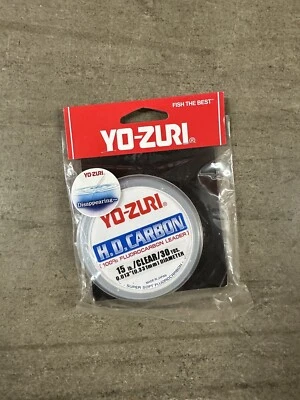 Yo-Zuri 30-Yardas HD Fluorocarbono Leader Line Rosa 15 lb ~ Nuevo Foto 1 de 2