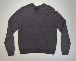 Bloomingdales V Neck Sweater The Mens Store XL Gray 100% Linen Pullover Capsule - Picture 1 of 8