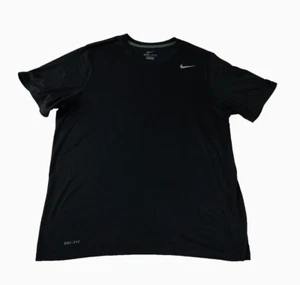 NIKE Herren Logo Dri-FIT Kurzarm T-Shirt Schwarz Größe L - Bild 1 von 11