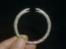Chinese Tibet Silver Handmade dragon bracelet old Decoration Gift Collection