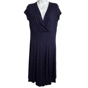 NWT Sade New York Jamiee Dress 10 Navy Red Polka Dot Stitch Fix Classic - Picture 1 of 8
