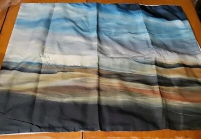 Designart 'Watercolor Desert Storm Abstract Blue'  Full/Queen Duvet Cover/2shams - Image 1 of 3