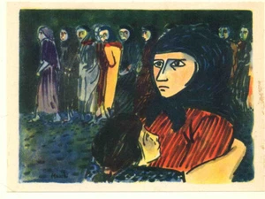 Gabriele Mucchi - Töchter der MARIA MARGOTTI - Lithografie nach Aquarell 1951 - Picture 1 of 1