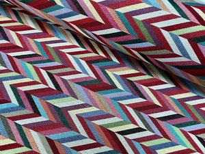 Chevron Tejido Tapiz Tela Decoración del Hogar Tapiz Cortinas Material 140 cm... - Imagen 1 de 7