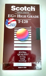 New Scotch EG+ Blank VHS Tape T-120 Video Cassette Sealed - Picture 1 of 3