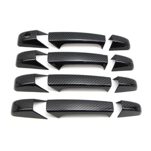 Door Handle Cover for Chevy Silverado 1500 2500 3500 07-13 Carbon Fiber Style - Picture 1 of 10