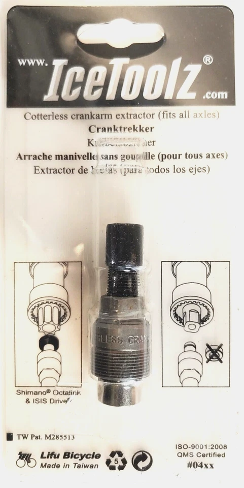 Herramienta extractora de manivela IceToolz Cotterless para Shimano Octalink e ISIS Drive nueva Foto 1 de 3