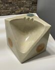 Grand cendrier cubiste atomique du milieu du siècle lapide Israël art poterie céramique eames