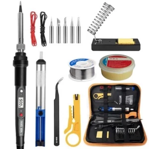 80W Electric Soldering Iron Kit Solder Welding Tool Stand Adjustable Temperature - Picture 1 of 12