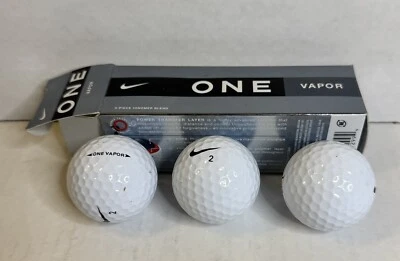 NEW 3 PACK OF NIKE GOLF ONE VAPOR HIGH PERFORMANCE GOLF BALLS. NOS - Image 1 of 4