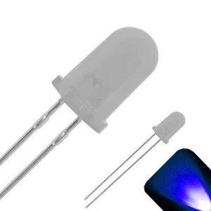 10 x 5 mm Parte superior redonda difusa esmerilada Lente LED Azul Ultra Brillante Luces Coche - Imagen 1 de 3