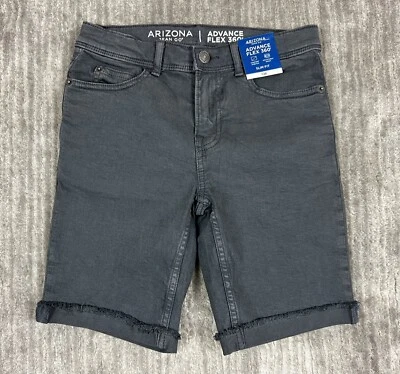 Arizona Jeans Shorts Boys 12 Gray Regular Advance Flex 360 Slim Fit Regular - Image 1 of 4