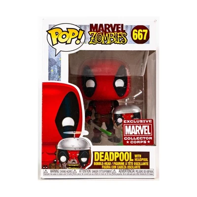 Funko Marvel Zombie   Deadpool with Headpool (Marvel Collector Corps Exc EX/NM - Image 1 of 2
