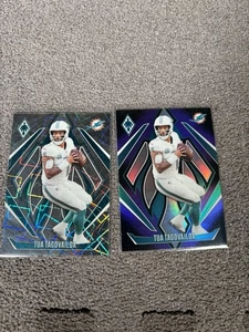 2024 Phoenix Tua Tagovailoa Purple and Lazer Lot #140 Miami Dolphins NFL - Picture 1 of 4
