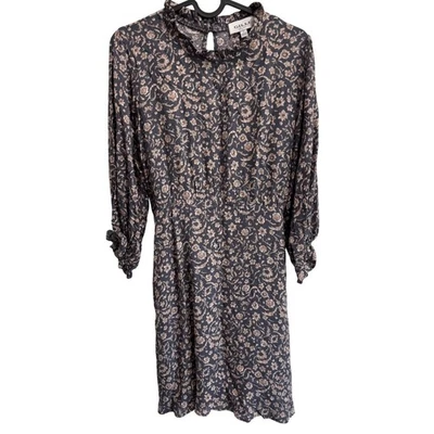 Vestido Gilli Estampado Floral Volantes Cuello Simulado Manga Larga Corbata Cintura Mujer Talla S Foto 1 de 4