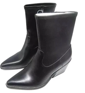 Stivaletti donna a punta neri filo universale tacco 8,5 e 10 blocco - Foto 1 di 16