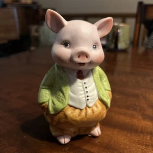 Lefton Mr Pig Piggy Bank Anthropomorphic Suit VTG - Picture 1 of 3