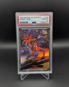 1994 Fleer Marvel Masterpieces Spider-Man #115 PSA 10 GEM MINT - Picture 1 of 2