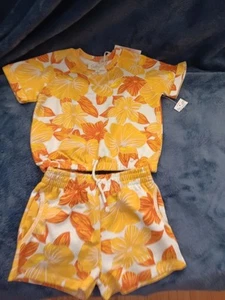 Jessica Simpson Yellow Flower Short Set, Girls Size 4 - Picture 1 of 13