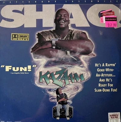 Kazaam (1996) SHAQ Laserdisc Touchstone Letterbox Rare LD Cult Classic - Image 1 of 2