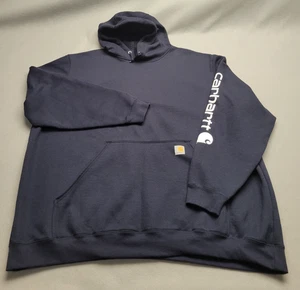 Carhartt Men's Original Fit Navy Blue Hoodie Sweatshirt Graphic Size 4XL - Tall - Picture 1 of 9