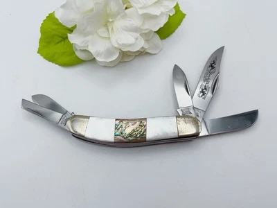 American Blade Abilone And Mother Of Pearl Five Blade Stockman Knife Chatt. TN - Image 1 of 4