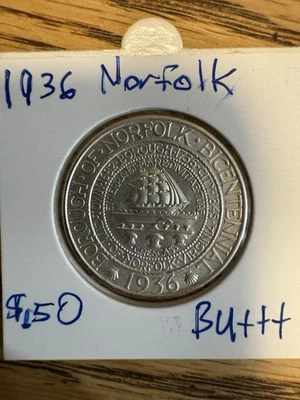 1936 Norfolk Commemorative Half Dollar, Solid Gem BU++ - Image 1 of 4