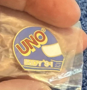 Vtg 1991 Indy Indianapolis 500 UNO Helmet Pin 49 - Picture 1 of 1