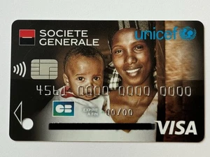 Unicef Sample Credit Card▪️France▪️Carte Bleue▪️Mother And Child - Picture 1 of 2