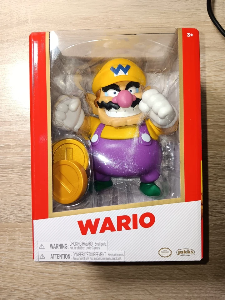*FRETE GRÁTIS* 4" WARIO - World of Nintendo Gold Label Super Mario boneco Jakks - Imagem 1 de 4