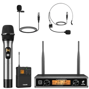 TONOR TW821 UHF Wireless Microphones System with Metal Cordless Handheld/Headset - Picture 1 of 1