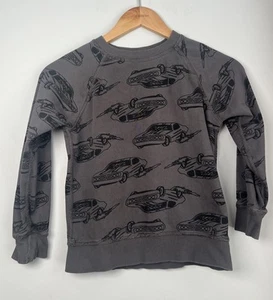 Hanna Andersson Car AOP Grey Crewneck Sweater 6-7Y - Picture 1 of 4