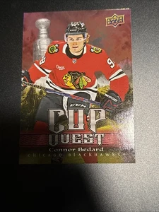2025-26 Upper Deck Series One Cup Quest Connor Bedard Red /199 Rare Wow! - Bild 1 von 3